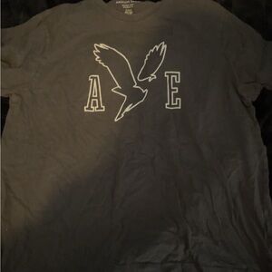 Gray Graphic T-Shirt with Bird Logo